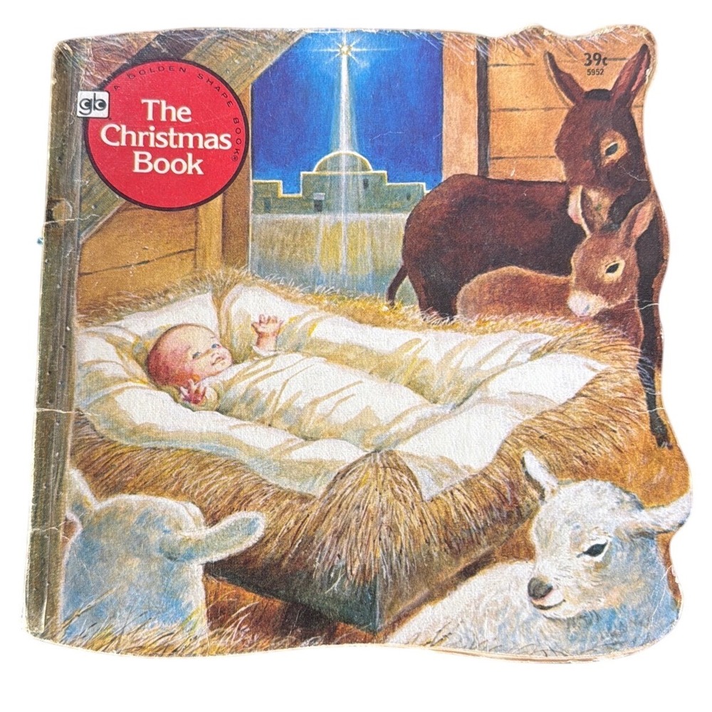 Vintage Golden Shape Book The Christmas Book Nativity Die Cut 1964 5952 39c